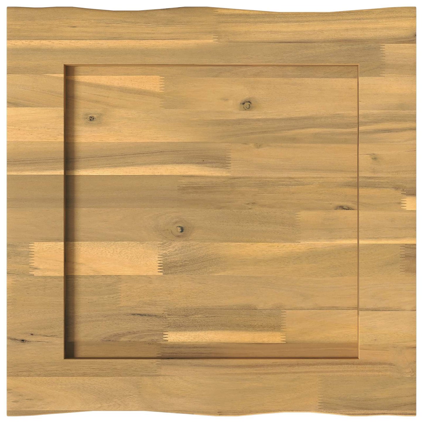vidaXL Live Edge Table Top 50 x 50 x 3.5 cm Square Solid Acacia Wood