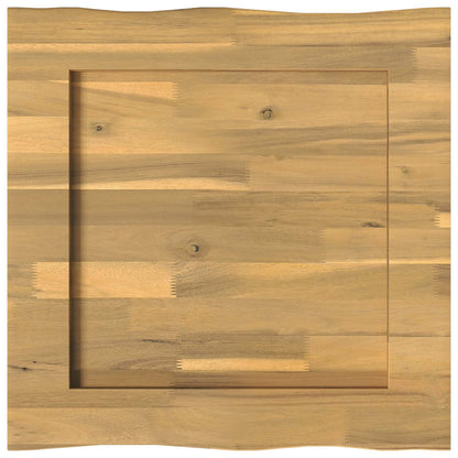 vidaXL Live Edge Table Top 50 x 50 x 3.5 cm Square Solid Acacia Wood
