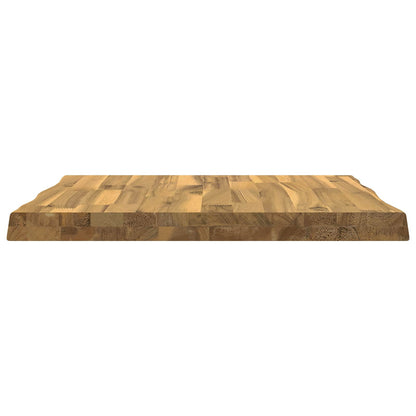 vidaXL Live Edge Table Top 50 x 50 x 3.5 cm Square Solid Acacia Wood