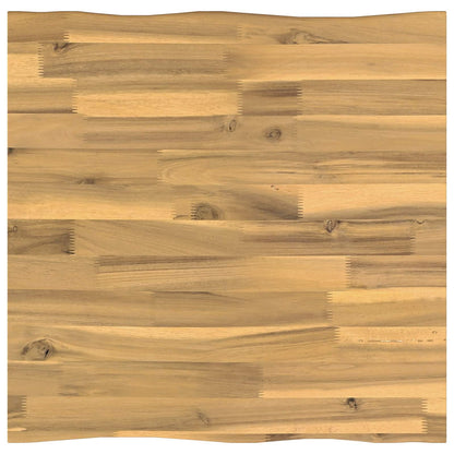 vidaXL Live Edge Table Top 50 x 50 x 3.5 cm Square Solid Acacia Wood