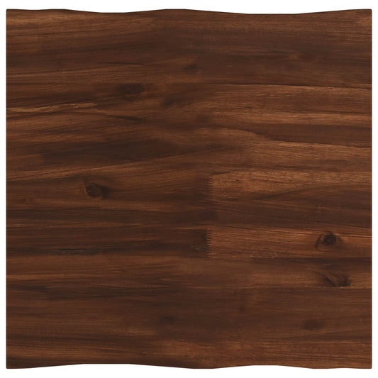 vidaXL Live Edge Table Top 60 x 60 x 3 cm Square Solid Acacia Wood