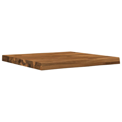 vidaXL Live Edge Table Top 60 x 60 x 3.5 cm Square Solid Acacia Wood