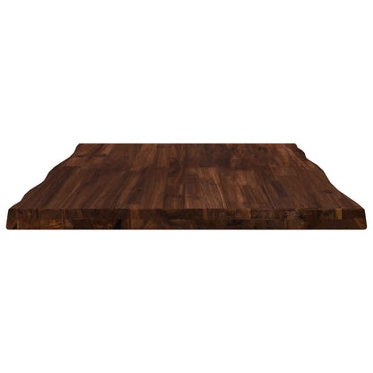 vidaXL Live Edge Table Top 70 x 60 x 3.5 cm Rectangular Dark Brown