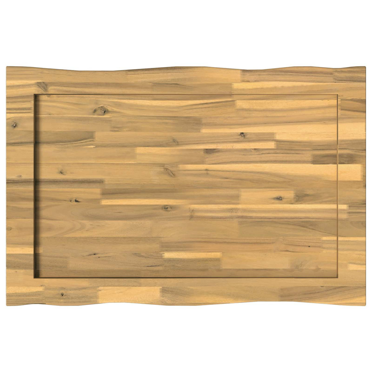 vidaXL Live Edge Table Top 70 x 60 x 3.5 cm Rectangular White