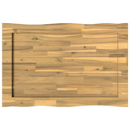 vidaXL Live Edge Table Top 80 x 60 x 3.5 cm Rectangular White
