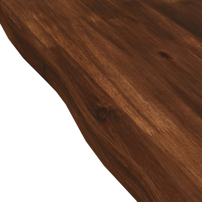 vidaXL Live Edge Table Top 90 x 60 x 3.5 cm Rectangular Dark Brown