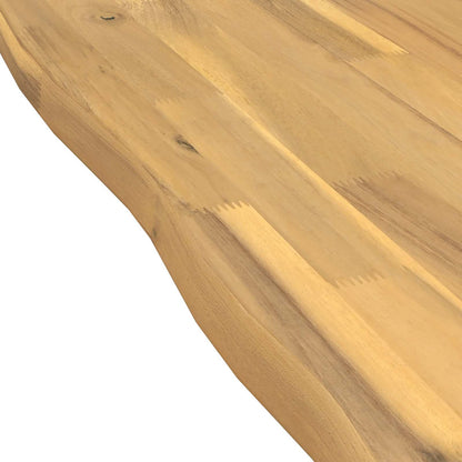 vidaXL Live Edge Table Top 90 x 60 x 3.5 cm Rectangular White