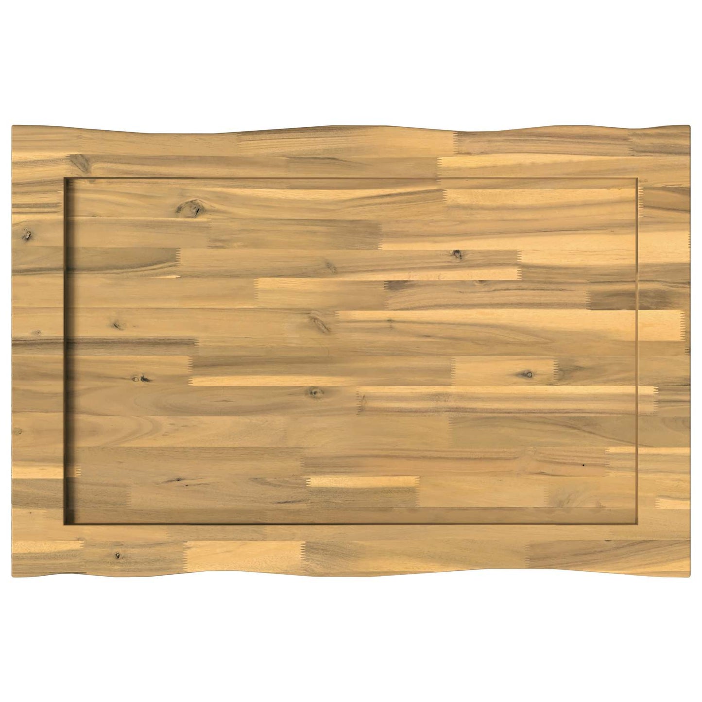 vidaXL Live Edge Table Top 90 x 60 x 3.5 cm Rectangular White