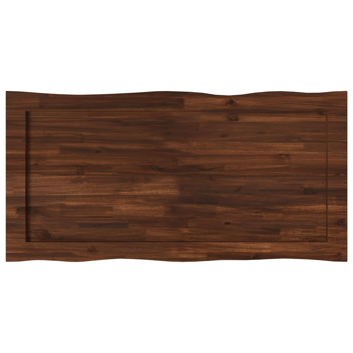 vidaXL Live Edge Table Top 100 x 60 x 3.5 cm Rectangular Dark Brown