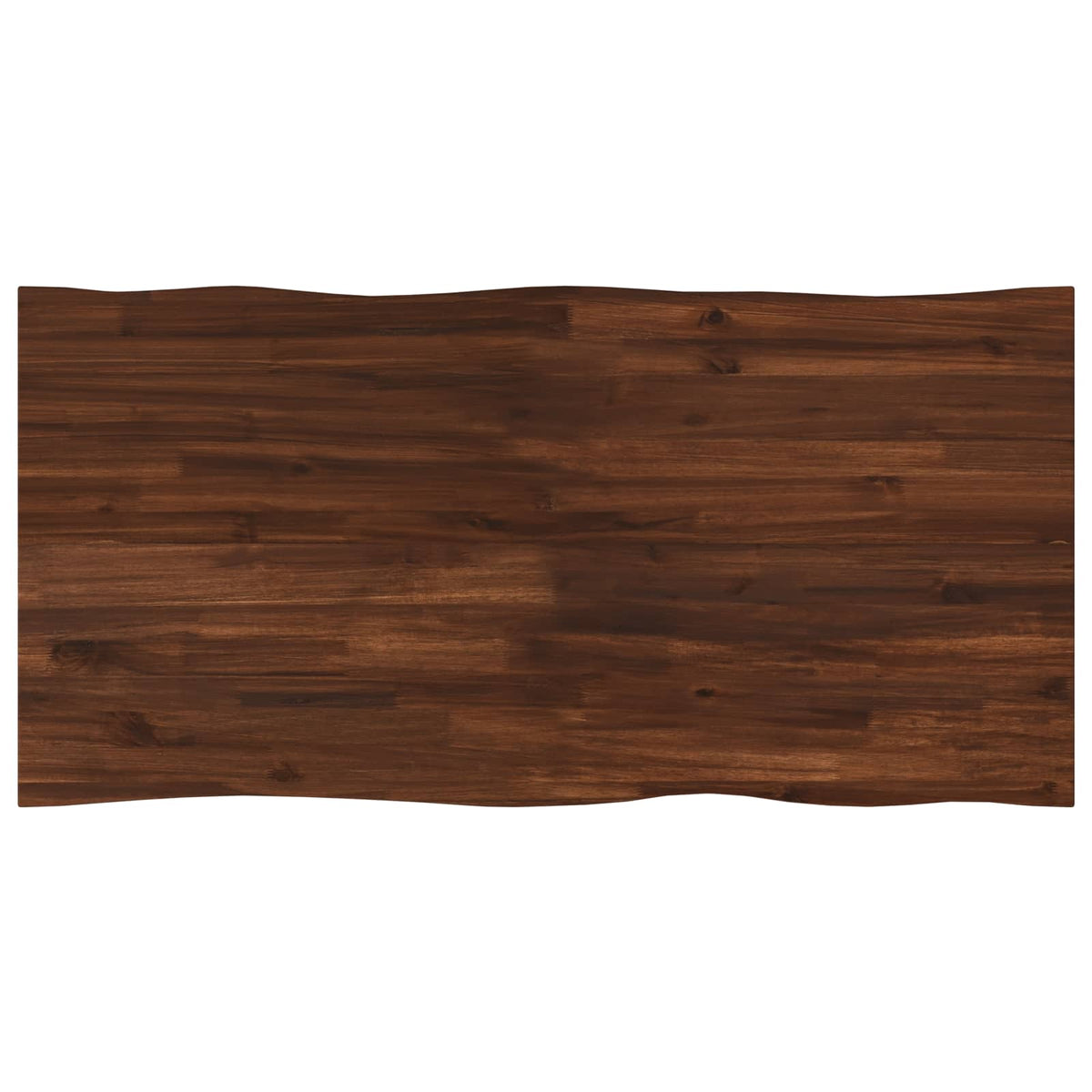 vidaXL Live Edge Table Top 100 x 60 x 3.5 cm Rectangular Dark Brown