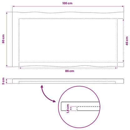 vidaXL Live Edge Table Top 100 x 60 x 3.5 cm Rectangular White