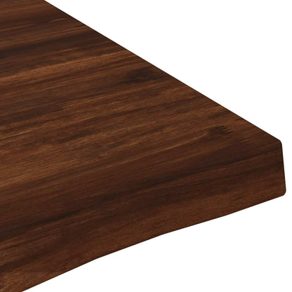 vidaXL Live Edge Table Top 110 x 60 x 3.5 cm Rectangular Dark Brown