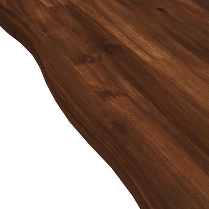 vidaXL Live Edge Table Top 110 x 60 x 3.5 cm Rectangular Dark Brown