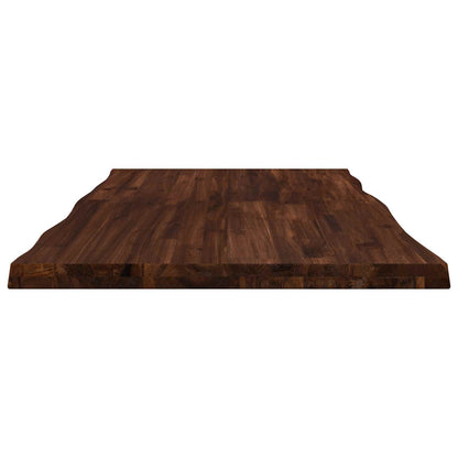 vidaXL Live Edge Table Top 110 x 60 x 3.5 cm Rectangular Dark Brown