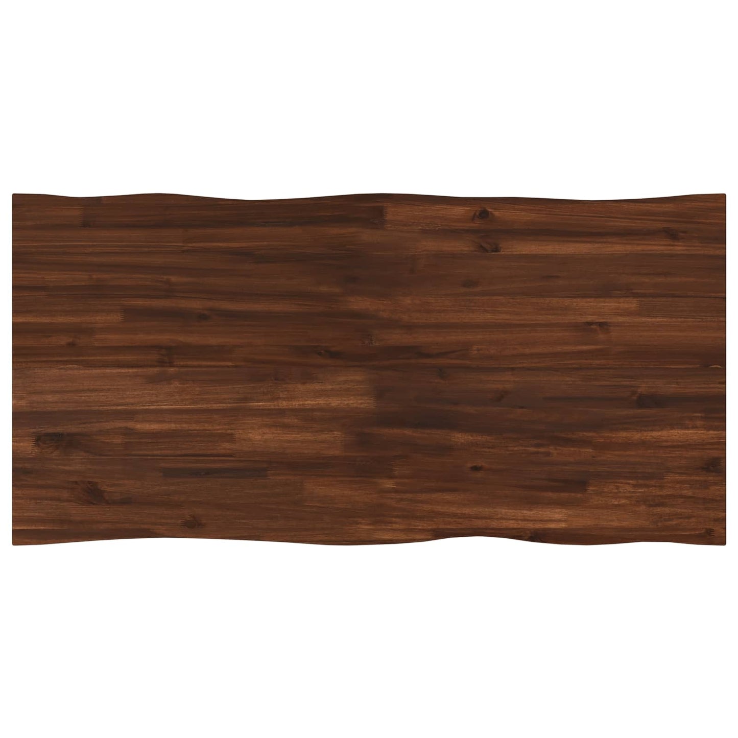 vidaXL Live Edge Table Top 110 x 60 x 3.5 cm Rectangular Dark Brown