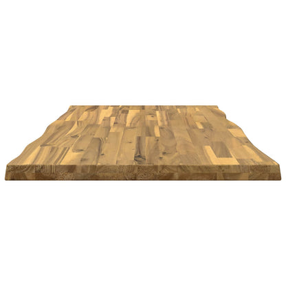 vidaXL Live Edge Table Top 110 x 60 x 3.5 cm Rectangular White