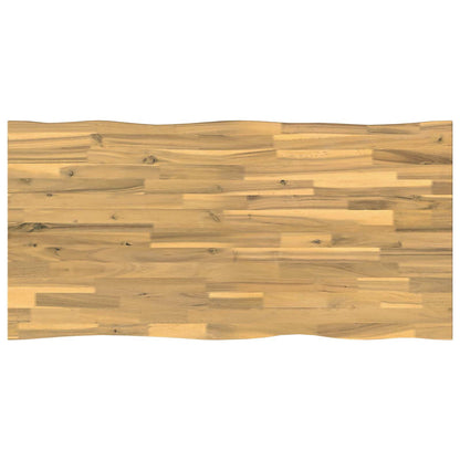 vidaXL Live Edge Table Top 110 x 60 x 3.5 cm Rectangular White