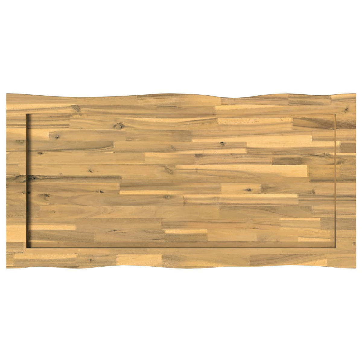 vidaXL Live Edge Table Top 120 x 60 x 3.5 cm Rectangular White