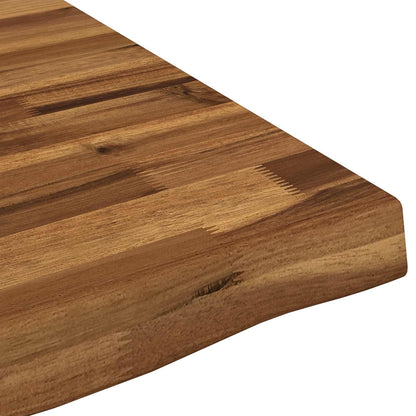 vidaXL Live Edge Table Top 70 x 70 x 3.5 cm Square Solid Acacia Wood