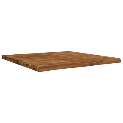 vidaXL Live Edge Table Top 70 x 70 x 3.5 cm Square Solid Acacia Wood