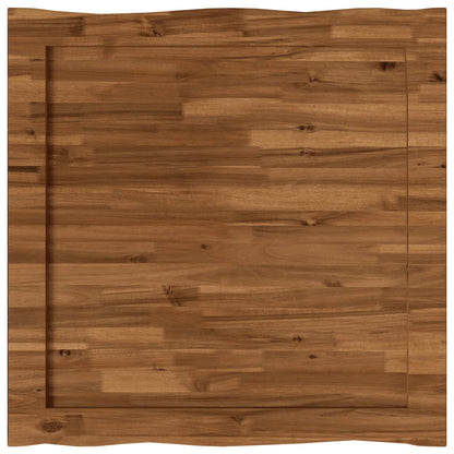 vidaXL Live Edge Table Top 70 x 70 x 3.5 cm Square Solid Acacia Wood