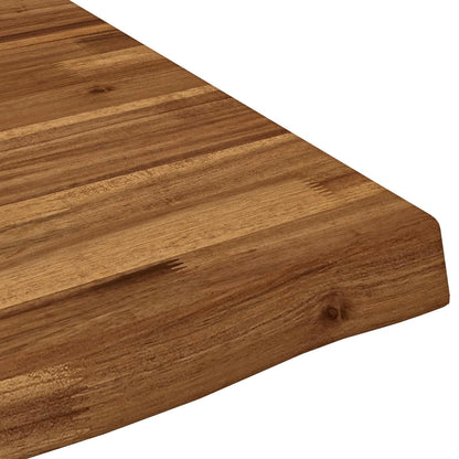 vidaXL Live Edge Table Top 80 x 80 x 3.5 cm Square Solid Acacia Wood