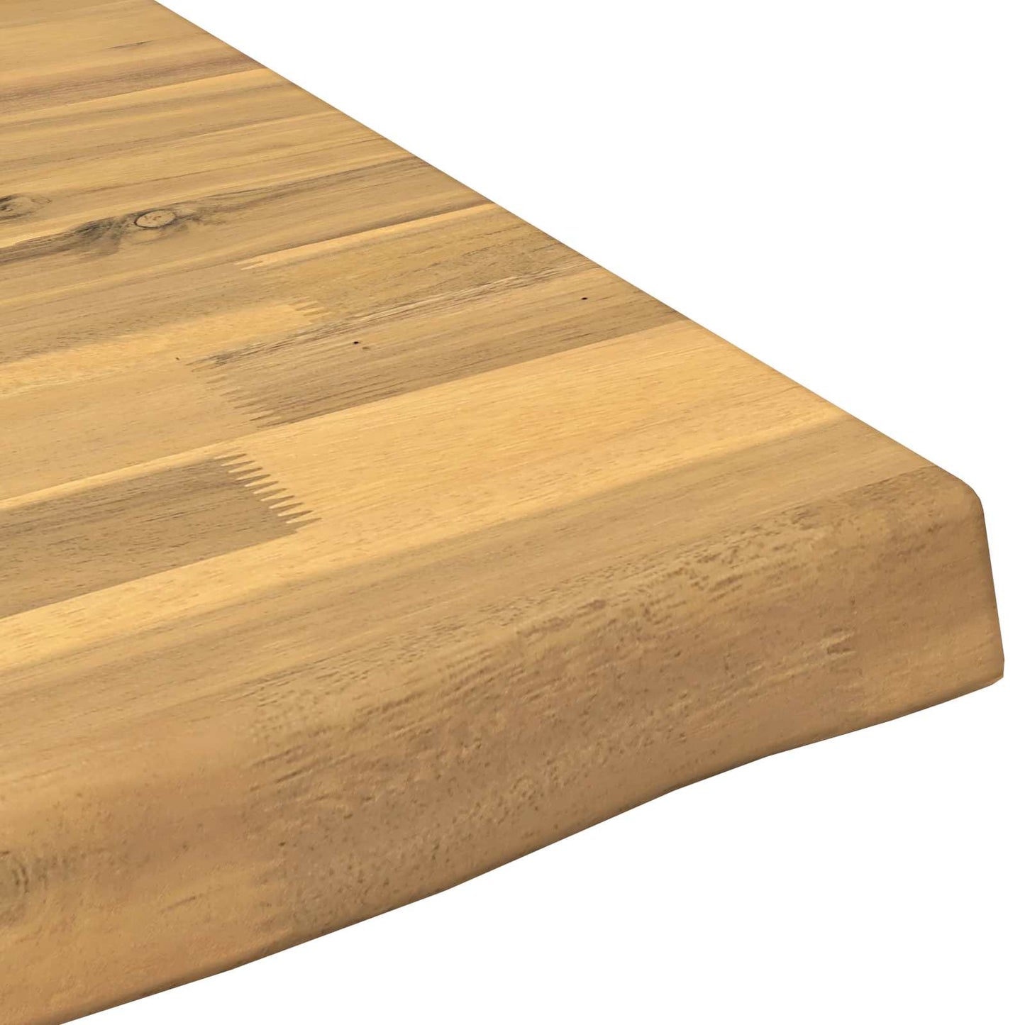 vidaXL Live Edge Table Top 80 x 80 x 3.5 cm Square Solid Acacia Wood