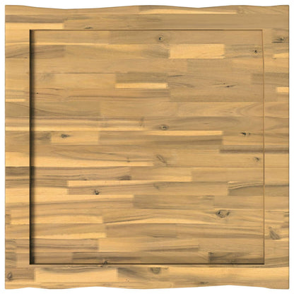 vidaXL Live Edge Table Top 80 x 80 x 3.5 cm Square Solid Acacia Wood