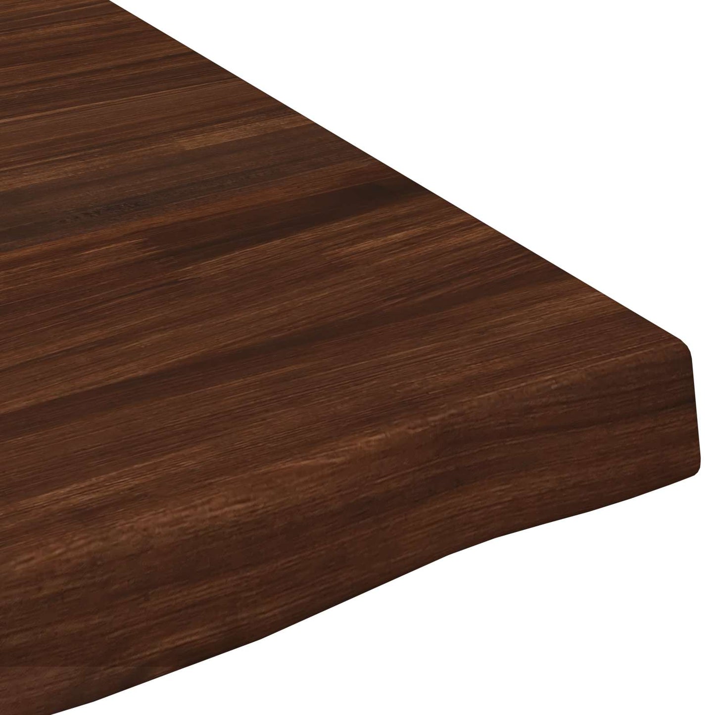 vidaXL Live Edge Table Top 90 x 80 x 3.5 cm Rectangular Dark Brown
