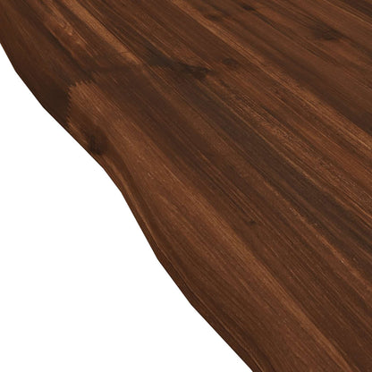 vidaXL Live Edge Table Top 90 x 80 x 3.5 cm Rectangular Dark Brown