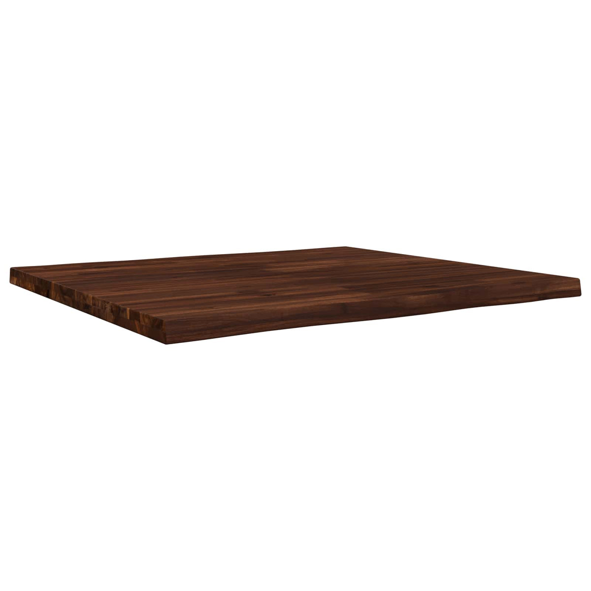 vidaXL Live Edge Table Top 90 x 80 x 3.5 cm Rectangular Dark Brown
