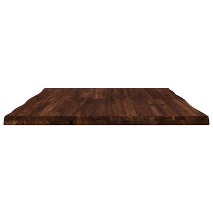 vidaXL Live Edge Table Top 90 x 80 x 3.5 cm Rectangular Dark Brown