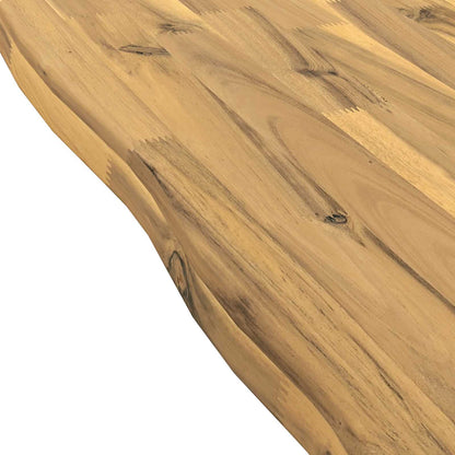 vidaXL Live Edge Table Top 100 x 80 x 3.5 cm Rectangular White