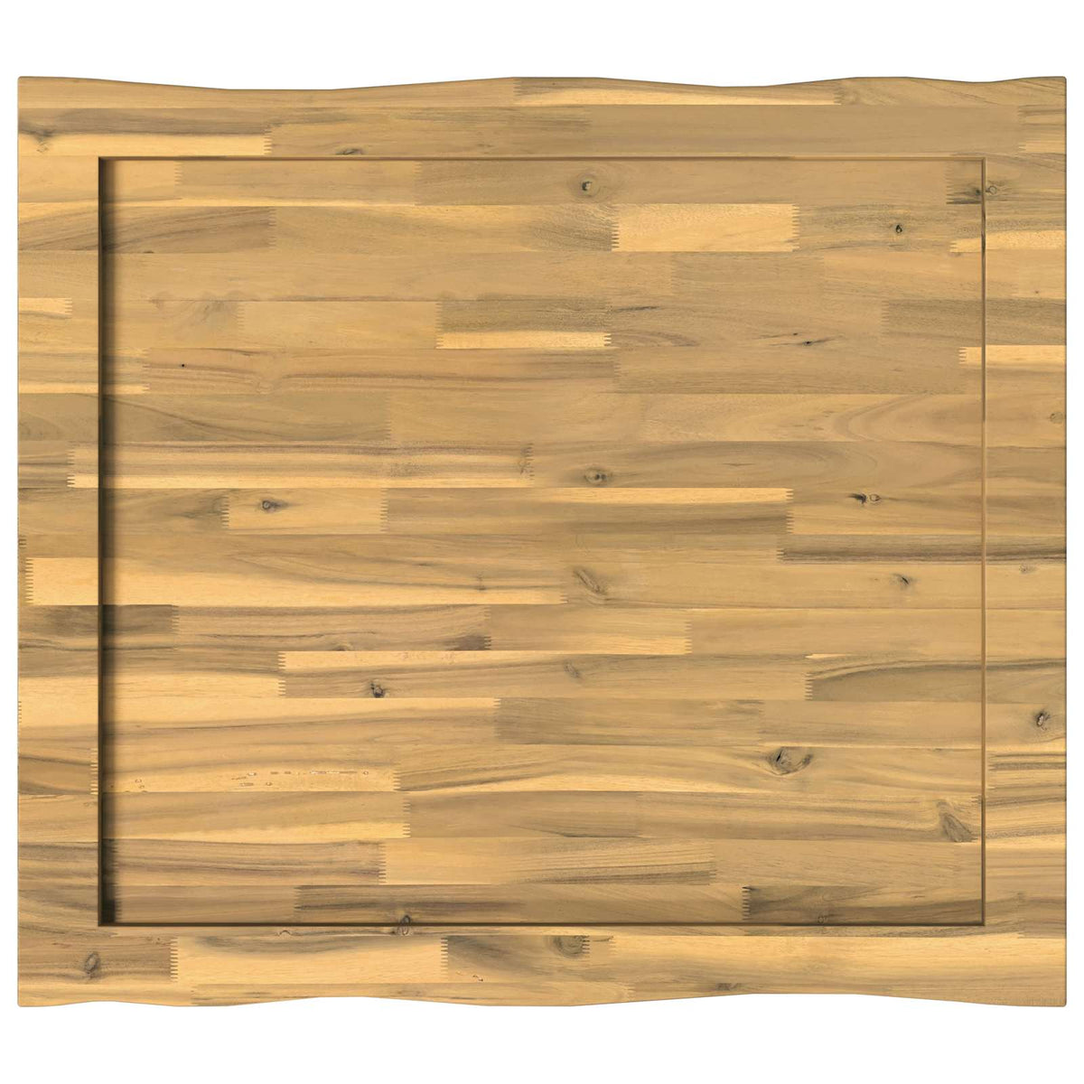 vidaXL Live Edge Table Top 100 x 80 x 3.5 cm Rectangular White