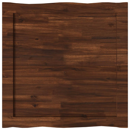 vidaXL Live Edge Table Top 90 x 90 x 3.5 cm Square Solid Acacia Wood