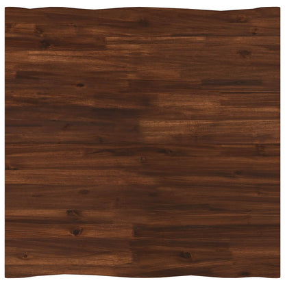 vidaXL Live Edge Table Top 90 x 90 x 3.5 cm Square Solid Acacia Wood
