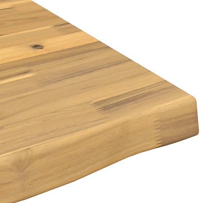 vidaXL Live Edge Table Top 90 x 90 x 3.5 cm Square Solid Acacia Wood