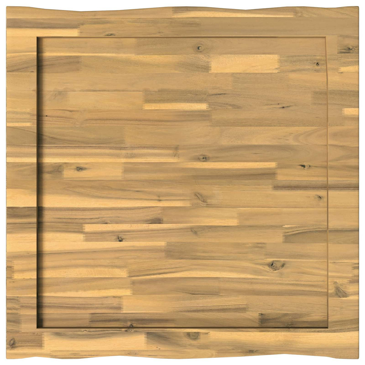 vidaXL Live Edge Table Top 90 x 90 x 3.5 cm Square Solid Acacia Wood