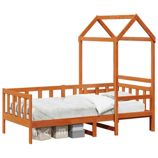 vidaXL Day Bed Set 2 pcs Wax Brown Solid Pine Wood