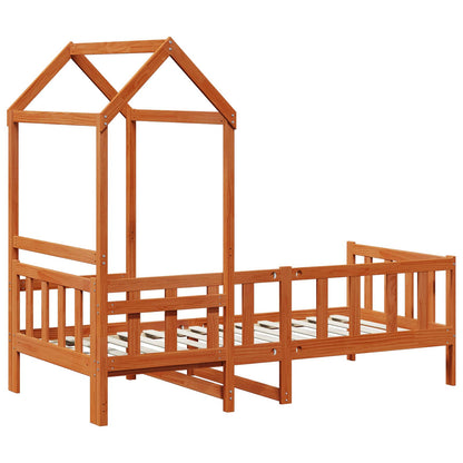 vidaXL Day Bed Set 2 pcs Wax Brown Solid Pine Wood