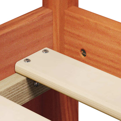 vidaXL Loft Bed Frame Wax Brown 90 x 190 cm Solid Pine Wood