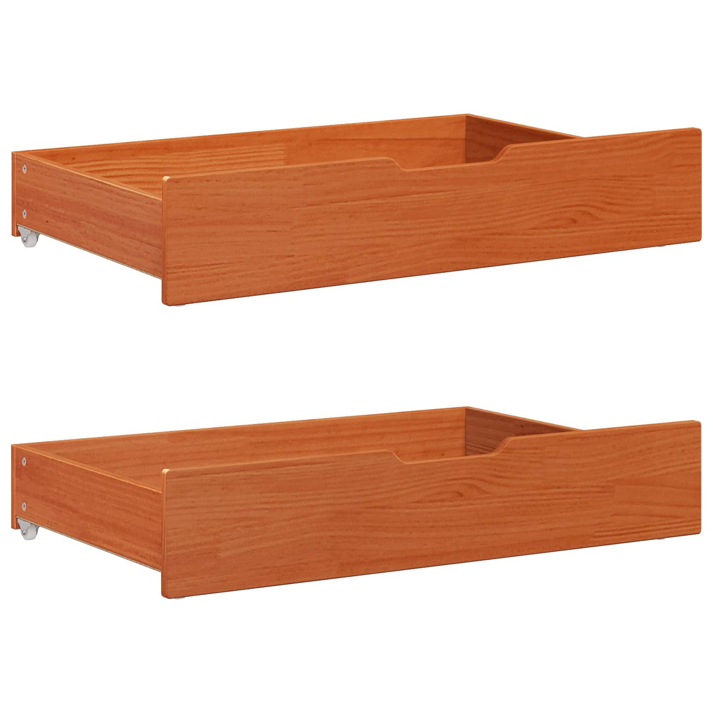 vidaXL Bed Frame with Drawer Wax Brown 200 x 200 cm Solid Pine Wood