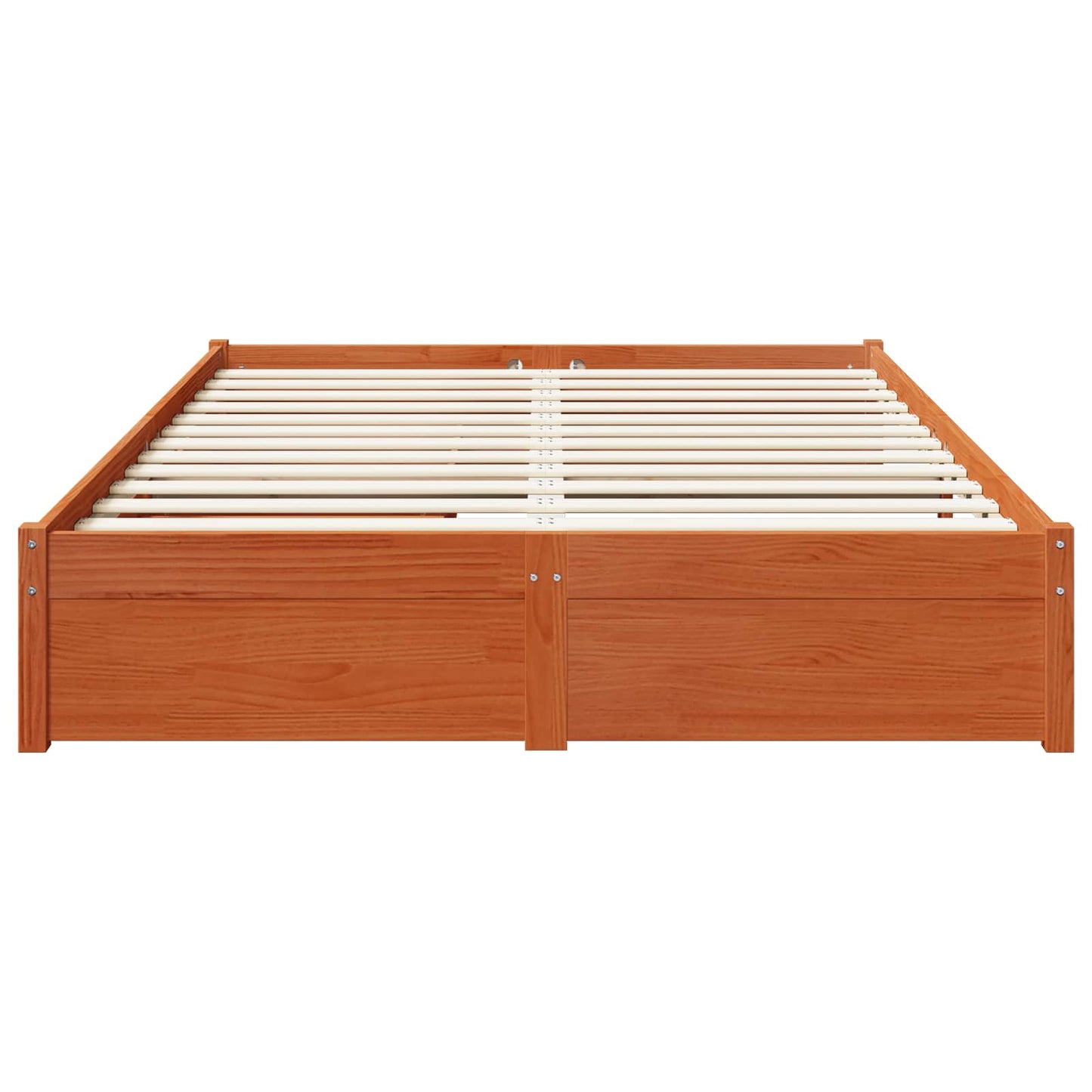 vidaXL Bed Frame with Drawer 3 pcs Wax Brown Solid Pine Wood