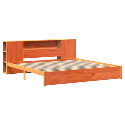 vidaXL Bed Frame with Storage Headboard with Headboard 2 pcs Wax Brown