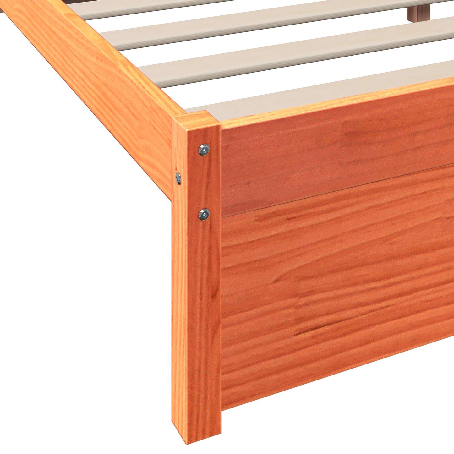 vidaXL Bookcase Bed 2 pcs Wax Brown 200 x 200 cm Solid Pine Wood