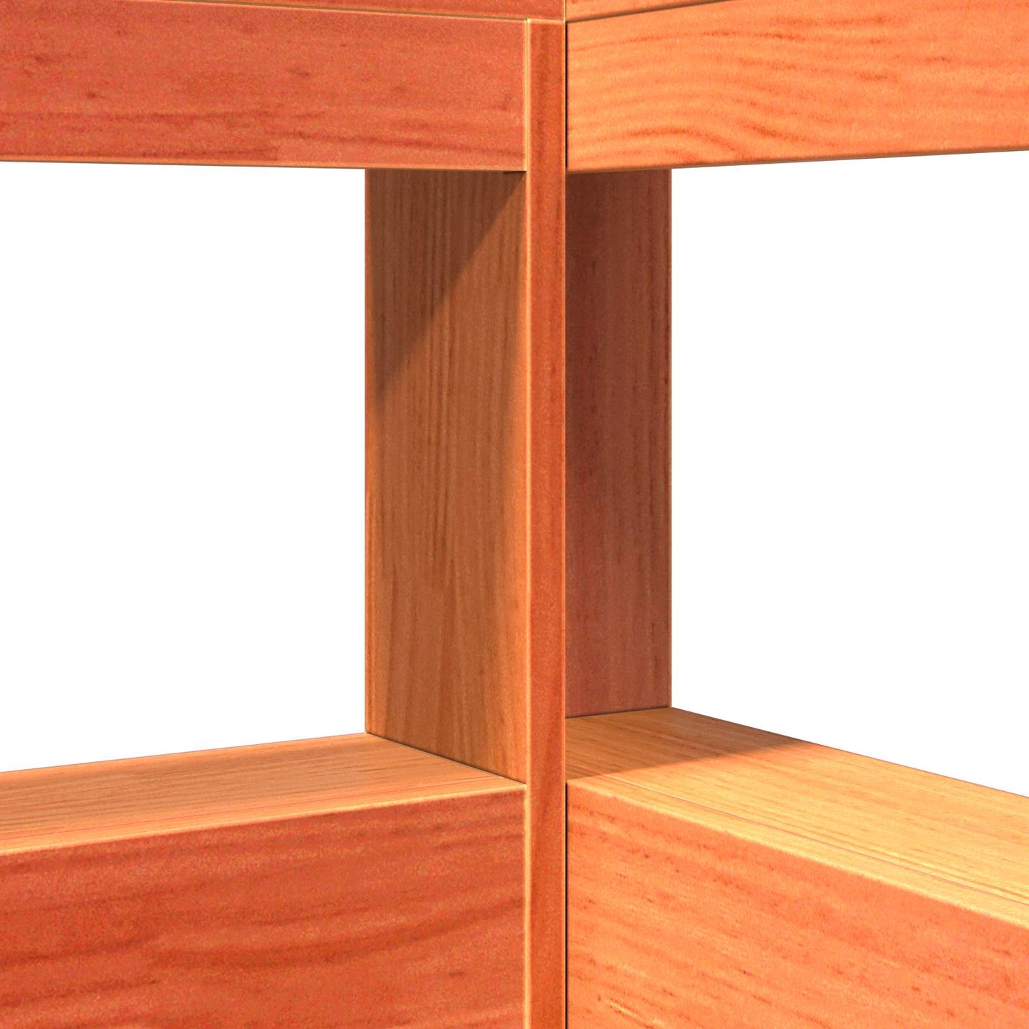 vidaXL Bookcase Bed 2 pcs Wax Brown 200 x 200 cm Solid Pine Wood