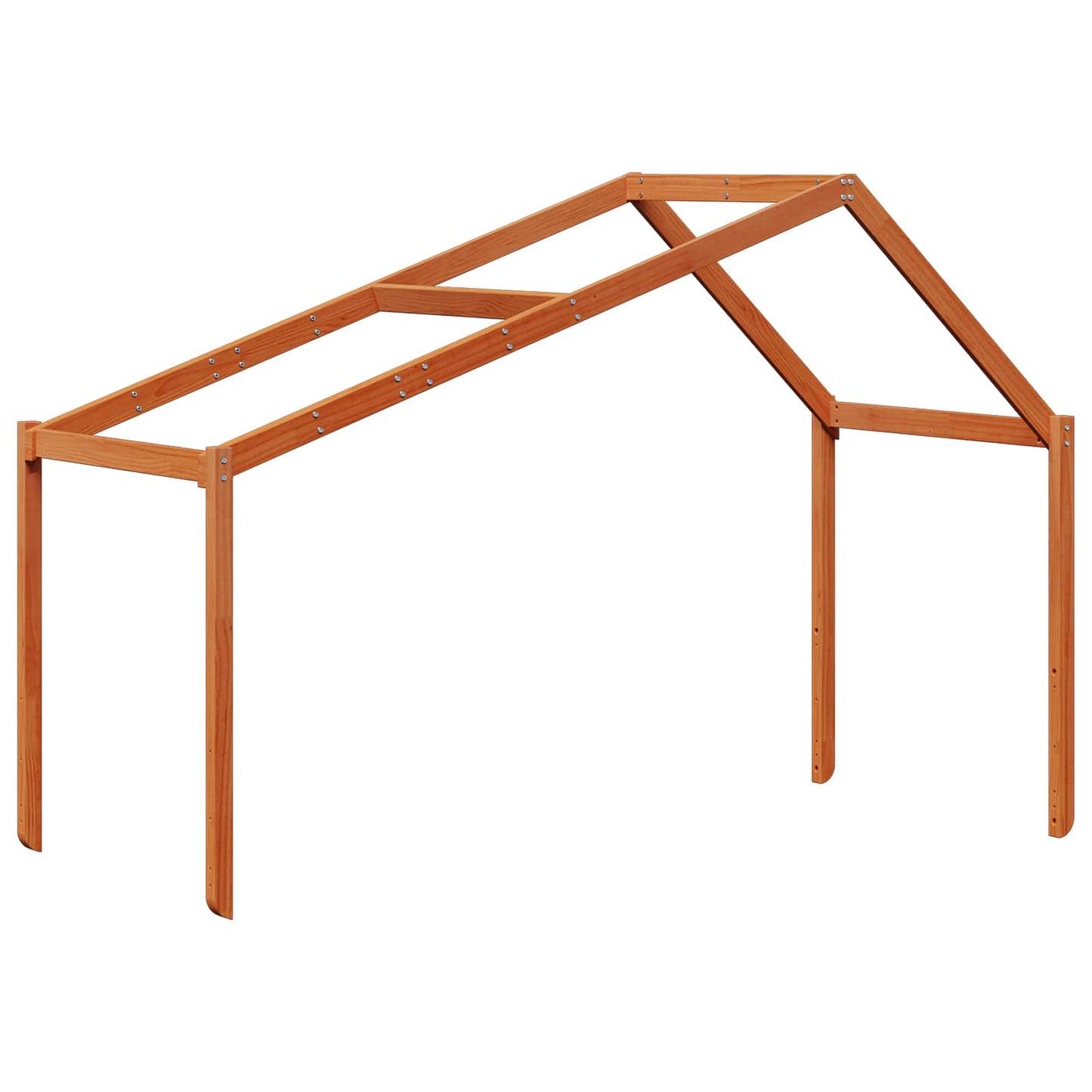 vidaXL Loft Bed Frame Wax Brown 90 x 190 cm Solid Pine Wood