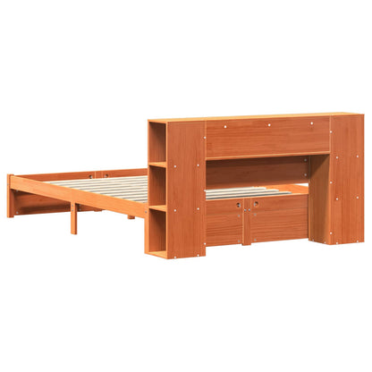 vidaXL Bed Frame with Storage Headboard with Headboard 2 pcs Wax Brown