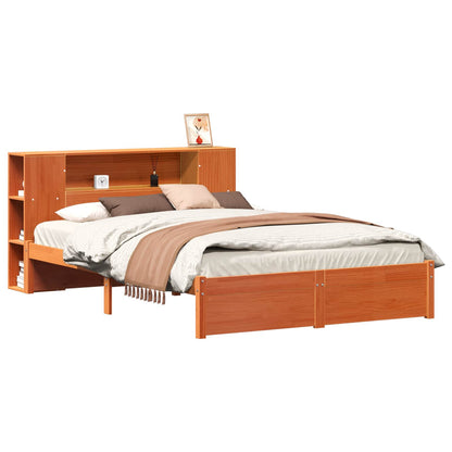 vidaXL Bed Frame with Storage Headboard with Headboard 2 pcs Wax Brown