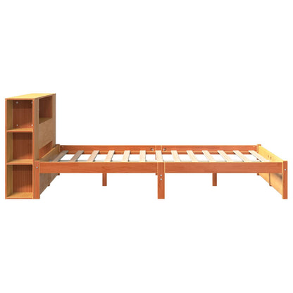 vidaXL Bed Frame with Storage Headboard with Headboard 2 pcs Wax Brown